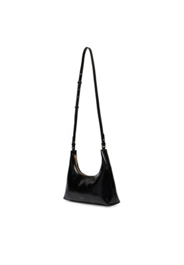 Calvin Klein Torebka Foil Logo Glossy LV04F3737G Czarny. Kolor: czarny. Materiał: skórzane