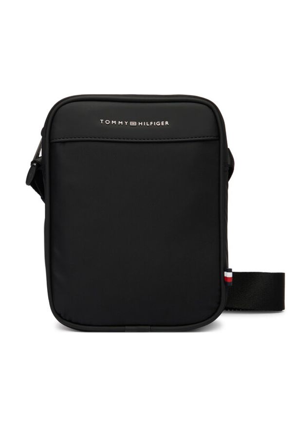 TOMMY HILFIGER - Tommy Hilfiger Saszetka Th Repreve Mini Reporter AM0AM14150 Czarny. Kolor: czarny. Materiał: materiał