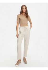Marella Sweter Torbole 2513361145 Beżowy Slim Fit. Kolor: beżowy. Materiał: wiskoza #3