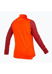 ENDURA - Longsleeve rowerowy damski Endura Singletrack Fleece. Kolor: czerwony, pomarańczowy, wielokolorowy. Długość rękawa: długi rękaw