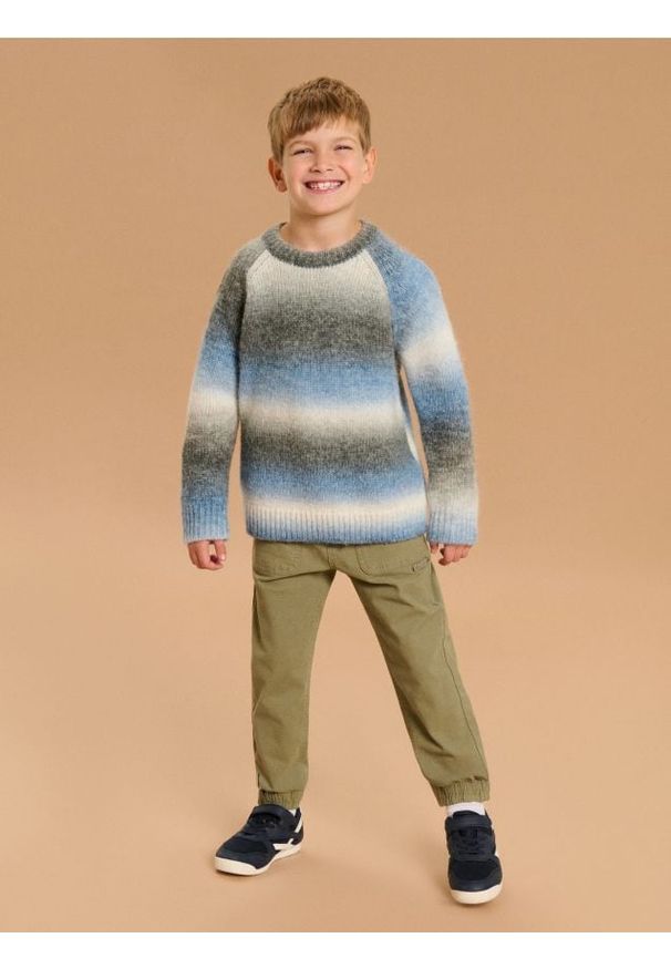 Sinsay - Jeansy jogger - zielony. Kolor: zielony