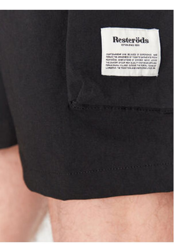 Resteröds Szorty materiałowe Marc 55251 6440 Czarny Regular Fit. Kolor: czarny. Materiał: syntetyk