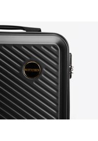 Wittchen - Średnia walizka z ABS-u w ukośne paski czarna. Kolor: czarny. Materiał: guma. Wzór: paski. Styl: elegancki #9