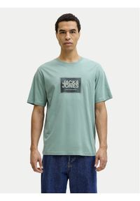 Jack & Jones T-Shirt Jjrain Tee Ss Crew Neck 12288097 Turkusowy Regular Fit. Kolor: turkusowy. Materiał: bawełna #1