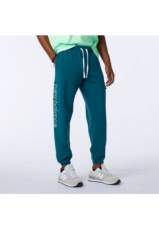 New Balance MP13552MTL. Materiał: dresówka, bawełna. Wzór: napisy