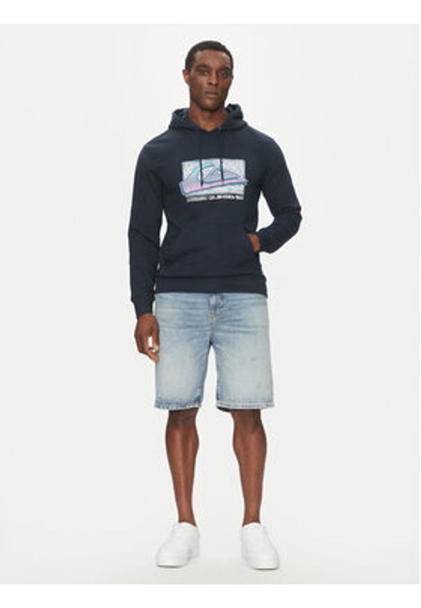 Quiksilver Bluza EQYFT05094 Granatowy Regular Fit. Kolor: niebieski. Materiał: bawełna
