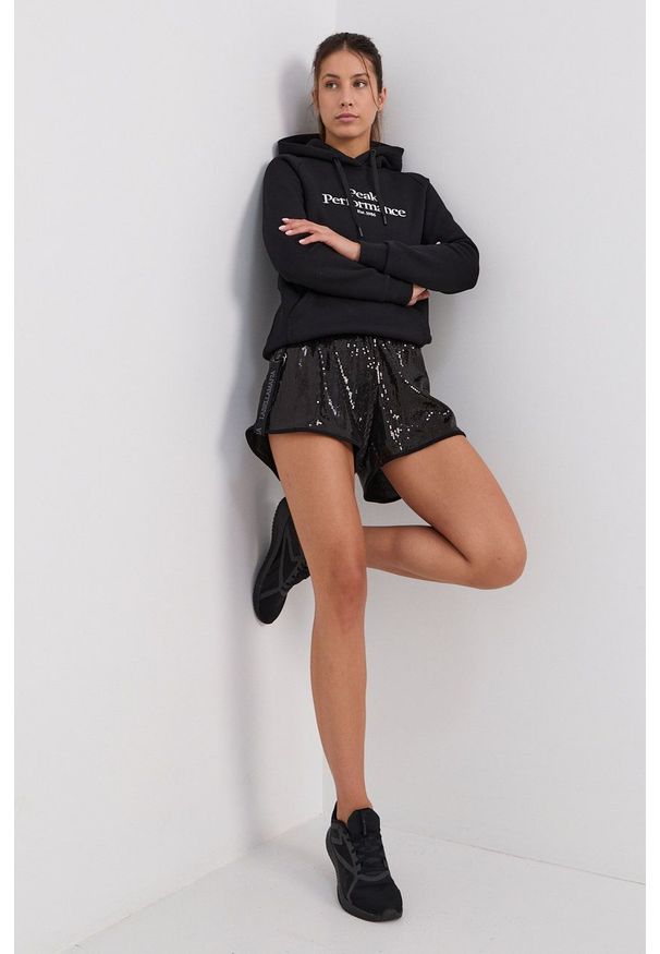 Peak Performance - Bluza. Okazja: na co dzień. Kolor: czarny. Materiał: dzianina. Długość rękawa: długi rękaw. Długość: długie. Wzór: aplikacja. Styl: casual
