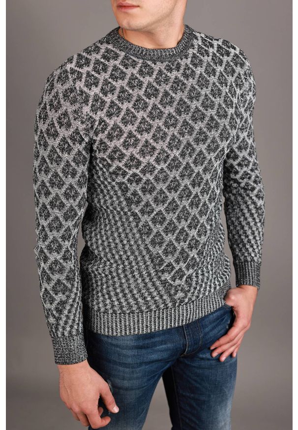 IVET - Sweter męski LEONIS GREY. Kolor: szary. Sezon: zima, jesień