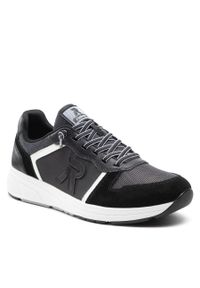 Sneakersy Rieker 07001-00 Schwarz. Kolor: czarny. Materiał: materiał