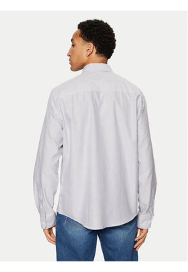 AMI PARIS - AMI Paris Koszula BFUSH063.CO0087 Szary Regular Fit. Kolor: szary. Materiał: bawełna