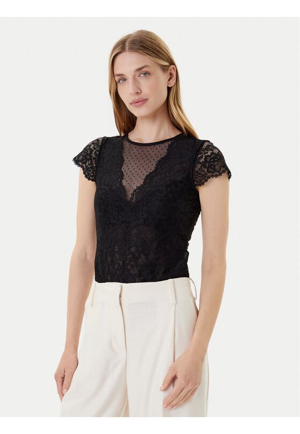 Morgan Body 201-DONAO.N Czarny Slim Fit. Kolor: czarny. Materiał: syntetyk