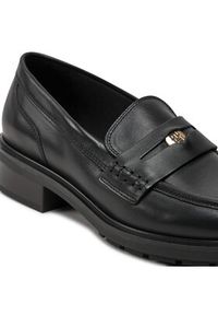 TOMMY HILFIGER - Tommy Hilfiger Lordsy Th Penny Loafer FW0FW08029 Czarny. Kolor: czarny. Materiał: skóra #6