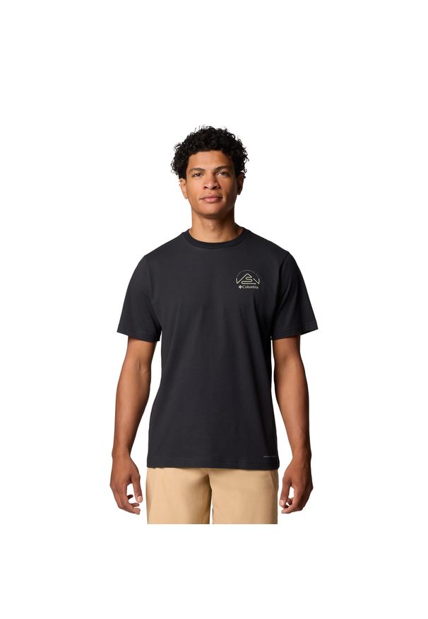 columbia - Koszulka męska Columbia Tunnel Valley Graphic Tee. Kolor: czarny. Sport: turystyka piesza