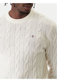 GANT - Gant Sweter 8050213 Écru Regular Fit. Materiał: wełna #5