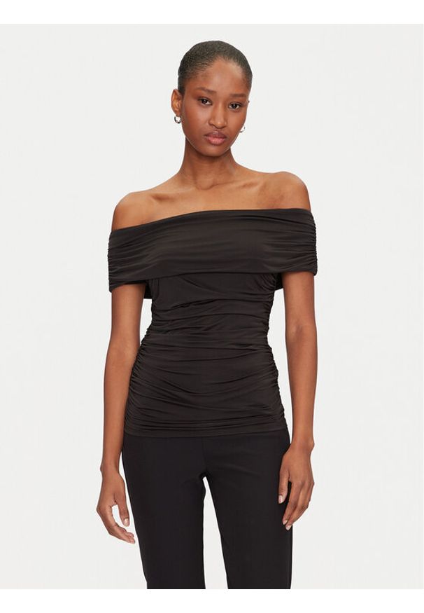 Marciano Guess Bluzka 5GGP04 6259A Czarny Regular Fit. Kolor: czarny. Materiał: syntetyk