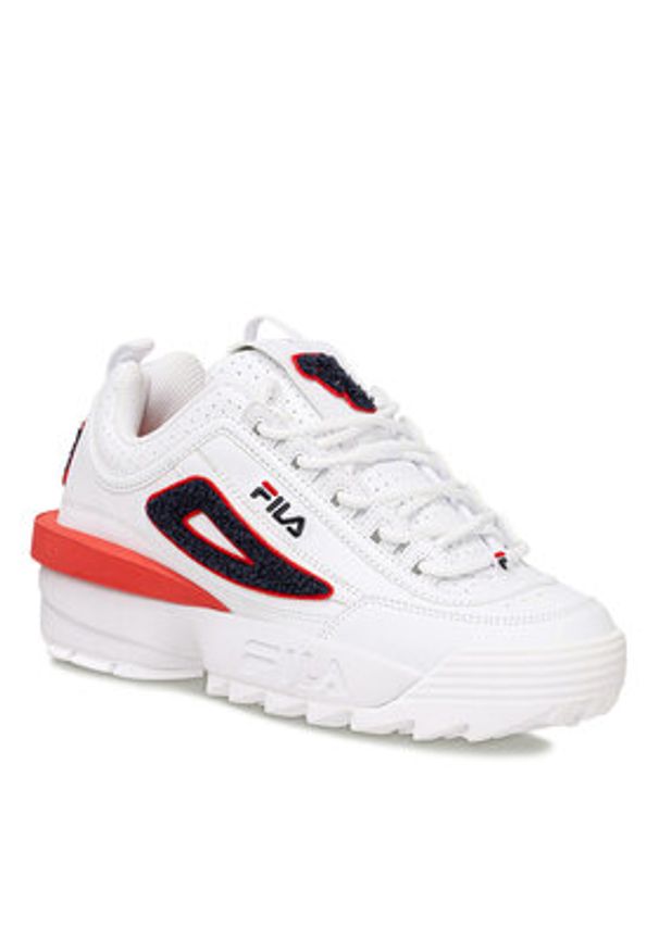 Fila Sneakersy Disruptor Patch Wmn FFW0356.13037 Biały. Kolor: biały. Materiał: skóra
