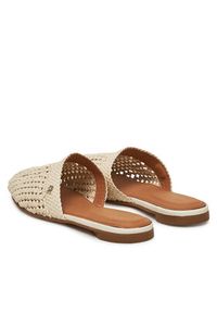 TOMMY HILFIGER - Tommy Hilfiger Klapki Crochet Mule FW0FW08413 Écru. Materiał: skóra