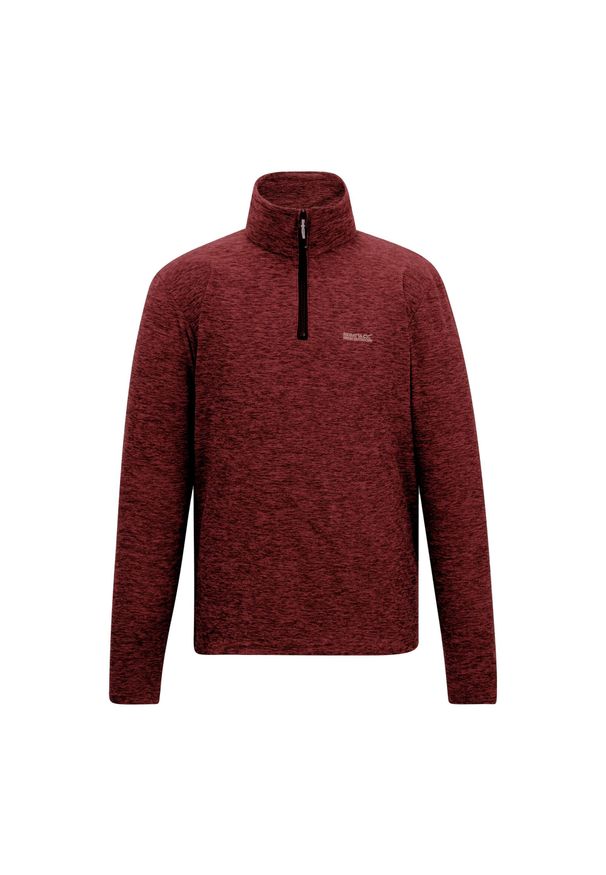 Regatta - Bluza Polarowa Męska Melanżowy Suwak Do Połowy Thompson. Kolor: czerwony. Materiał: polar. Wzór: melanż. Styl: sportowy. Sport: turystyka piesza