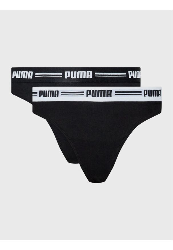 Puma Komplet 2 par stringów 907854 Czarny. Kolor: czarny. Materiał: bawełna