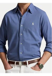 Polo Ralph Lauren Koszula 710654408143 Niebieski Regular Fit. Typ kołnierza: polo. Kolor: niebieski. Materiał: bawełna #5