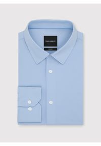 Pako Lorente - PAKO LORENTE – Niebieska dzianinowa koszula męska. Typ kołnierza: kołnierzyk klasyczny. Kolor: niebieski, biały, czarny. Materiał: dzianina. Długość rękawa: długi rękaw. Długość: długie. Wzór: gładki. Styl: klasyczny #7