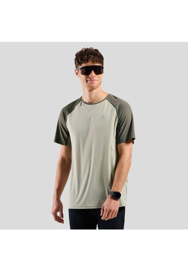 Koszulka biegowa męska Odlo X-Alp Trail T-Shirt Crew Neck. Kolor: beżowy
