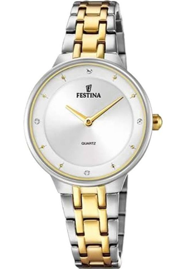 Zegarek Festina Zegarek damski Festina F20625-1 CYRKONIE srebrny. Kolor: srebrny
