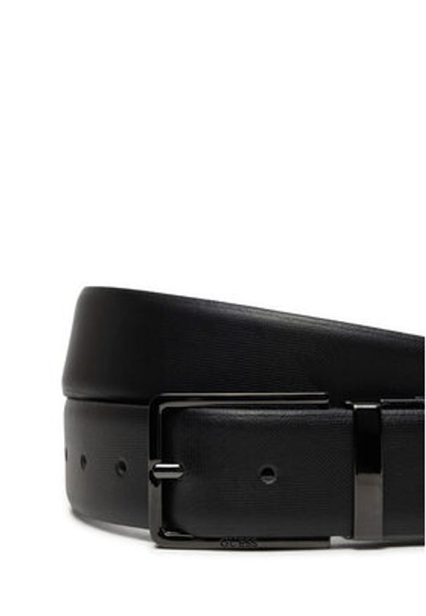 Guess Pasek Męski BMCMCL P4435 Czarny. Kolor: czarny. Materiał: skóra