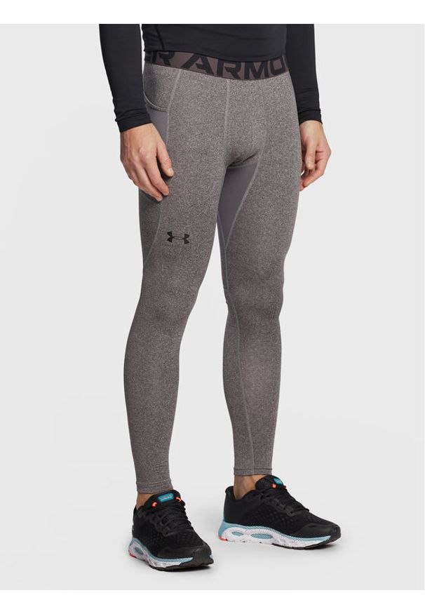 Under Armour Legginsy ColdGear® 1366075 Szary Skinny Fit. Kolor: szary. Materiał: syntetyk