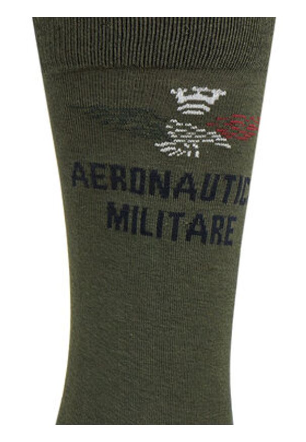 Aeronautica Militare Skarpety Wysokie Męskie 251CZ011L499 Zielony. Kolor: zielony. Materiał: bawełna, materiał