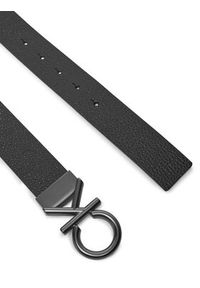 Calvin Klein Pasek Męski Ck Hallmark Logo 35Mm Adj LV04D7035G Czarny. Kolor: czarny. Materiał: skóra