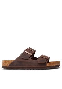 Birkenstock Klapki Arizona Bs 0452761 Brązowy. Kolor: brązowy. Materiał: skóra, nubuk