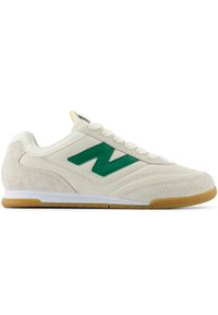 Buty unisex New Balance URC42HG – beżowe. Okazja: na co dzień. Kolor: beżowy. Materiał: guma, skóra, materiał. Szerokość cholewki: normalna #1