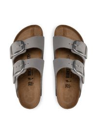 Birkenstock Klapki Arizona Big Buckle 1022154 Szary. Kolor: szary. Materiał: nubuk, skóra