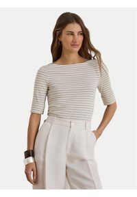 Lauren Ralph Lauren - LAUREN RALPH LAUREN Bluzka Judy 200P13919001 Beżowy Regular Fit. Kolor: beżowy. Materiał: bawełna #1
