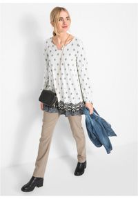 bonprix - Tunika shirtowa z mieszanki bawełny z wiskozą. Kolor: biały. Materiał: wiskoza, bawełna #2