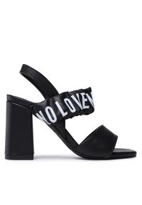 Love Moschino - LOVE MOSCHINO Sandały JA16358G0GIE0000 Czarny. Kolor: czarny. Materiał: skóra