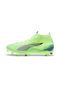 Buty piłkarskie Puma Ultra Match+ FG/AG. Kolor: biały, zielony, wielokolorowy, fioletowy. Sport: piłka nożna #1