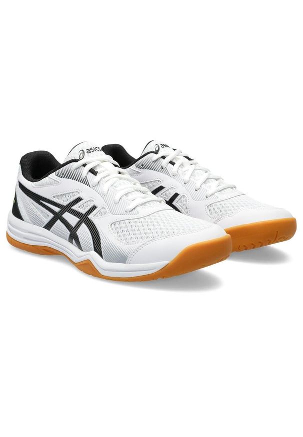 Buty do badmintona męskie Asics Upcourt 5 WH 103. Kolor: niebieski, wielokolorowy, żółty, czarny, biały