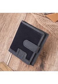 Portfel męski vintage PAOLO PERUZZI RFID T-04-BL czarny. Kolor: czarny. Materiał: materiał #1