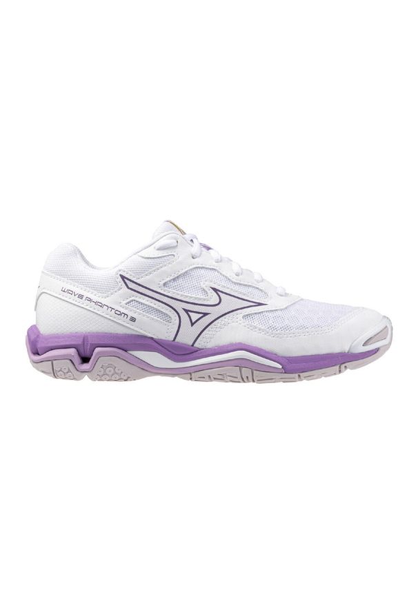 Damskie buty halowe Mizuno Wave Phantom 3. Kolor: fioletowy, wielokolorowy, biały. Model: Mizuno Wave. Sport: piłka ręczna