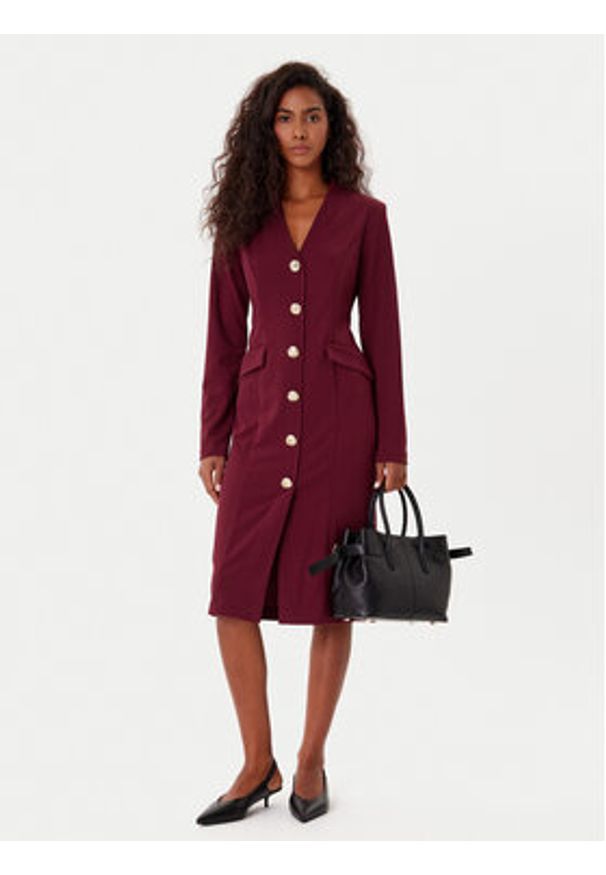 Joseph Ribkoff Sukienka koktajlowa 253072 Bordowy Regular Fit. Kolor: czerwony. Materiał: syntetyk. Styl: wizytowy
