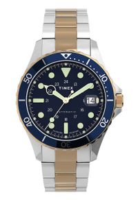 Timex zegarek TW2U83500 Navi XL Automatic męski kolor srebrny. Kolor: srebrny. Materiał: materiał #1
