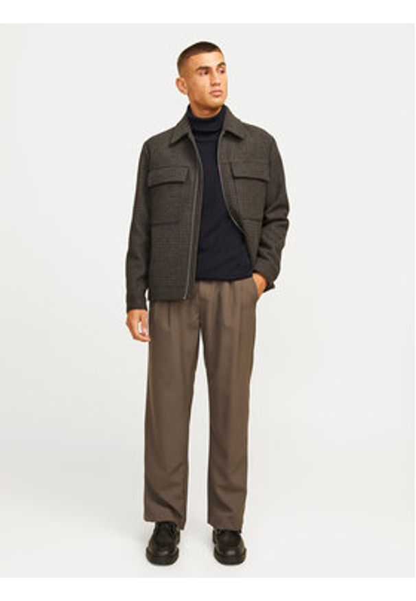 Jack & Jones - Jack&Jones Golf Basic 12258051 Zielony Regular Fit. Typ kołnierza: golf. Kolor: czarny. Materiał: bawełna