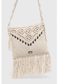 Pepe Jeans torebka bawełniana Vivian kolor beżowy. Kolor: beżowy. Dodatki: z frędzlami. Rodzaj torebki: na ramię #1