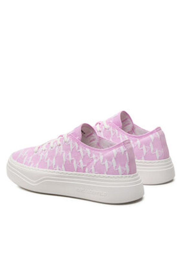 Karl Lagerfeld - KARL LAGERFELD Sneakersy KL63421 Fioletowy. Kolor: fioletowy. Materiał: materiał