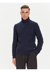 JOOP! Golf 17 JK-17Liono 30047360 Granatowy Modern Fit. Typ kołnierza: golf. Kolor: niebieski. Materiał: wełna, wiskoza #1