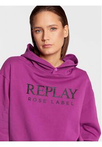 Replay Bluza W3711C.000.23358P Fioletowy Regular Fit. Kolor: fioletowy. Materiał: bawełna #5