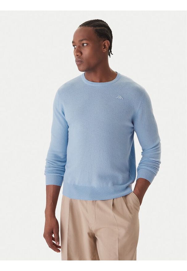 Robe di Kappa Sweter 670477X 333 Niebieski Regular Fit. Kolor: niebieski. Materiał: wełna