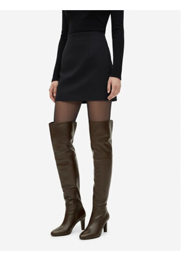 Gino Rossi - GINO ROSSI Kozaki EO-ZIVO-121925 Khaki. Kolor: brązowy. Materiał: skóra